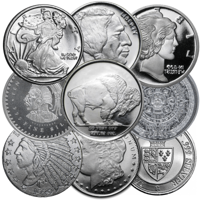 Random Year (Uncirc) Random Design 1/10oz Silver Coin/Round