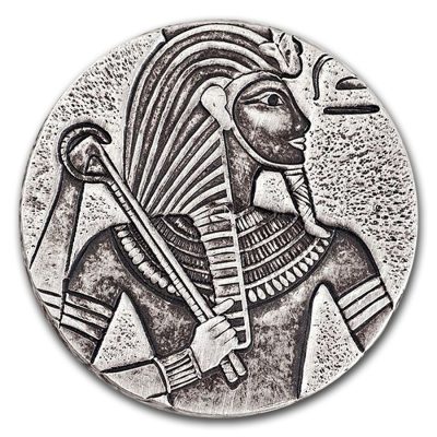 2016 (New) King Tut Antique Proof Chad Africa 5 oz Silver Coin