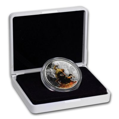 2017 (New) Republic of Ghana 1 oz Silver Color Proof Werewolf vs. The Count