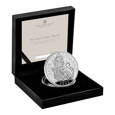 2022 (New) Great Britain The Royal Tudor The Lion of England Silver 1 oz Proof Coin