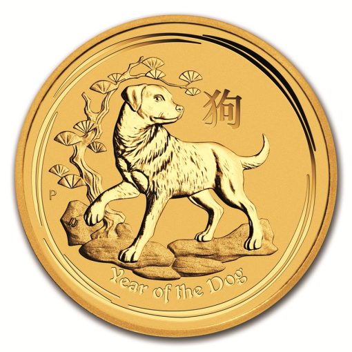 【3日以内に発送】2018年 (新品) オーストラリア「干支 十二支・戌年 犬年」純金 1/2オンス 金貨