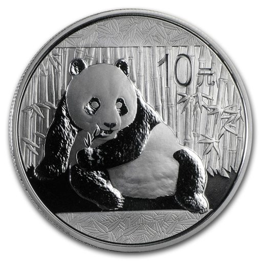 2015年 (新品) 中国「パンダ」純銀 1オンス 銀貨