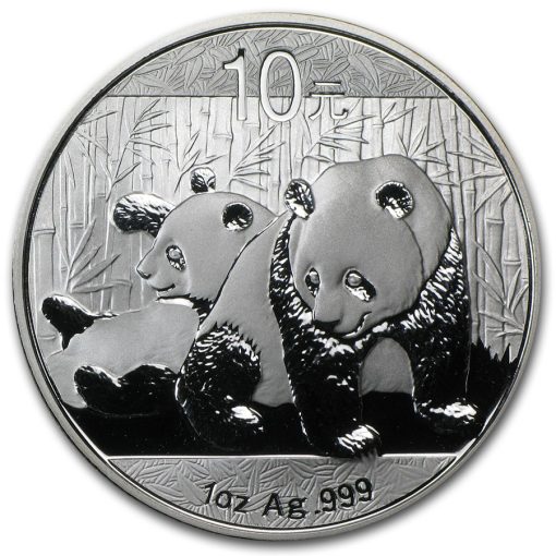 (新品) 中国 2010年「パンダ」純銀 1オンス 銀貨