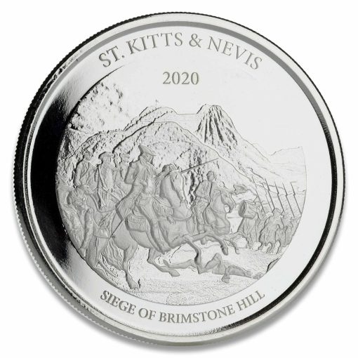 2020年 (新品) セントキッツ＆ネイビス「ブリムストーンヒルの包囲戦」純銀 1オンス 銀貨