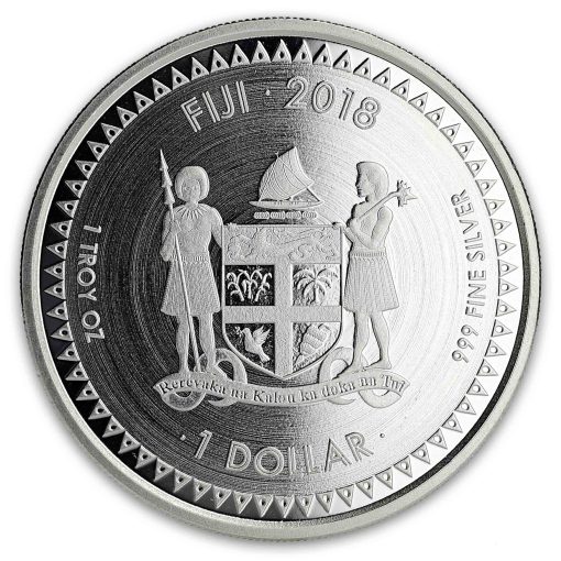 2018年 (新品) フィジー「パシフィック ドル」純銀 1オンス 銀貨 - 画像 (2)