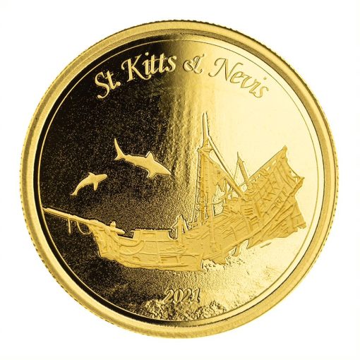 2021年 (新品) セントキッツ＆ネイビス「沈没船」純金 1オンス 金貨