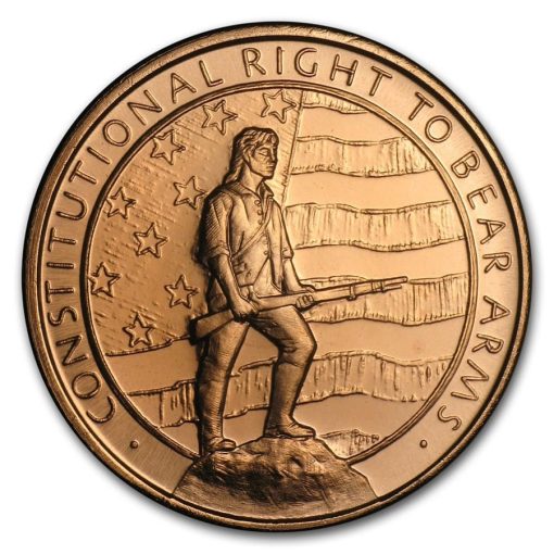 (New)「Second Amendment・Right to Bear Arms」1oz  Copper Medallion .999 Round