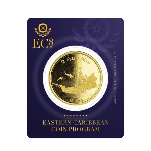 2021年 (新品) セントキッツ＆ネイビス「沈没船」純金 1オンス 金貨 - 画像 (3)