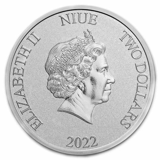 2022年 (新品) ニウエ「ディズニー・わんわん物語 (レディとトランプ) 」純銀 1オンス 銀貨 - 画像 (2)