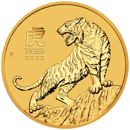 【3日以内に発送】2022年 (新品) オーストラリア「干支 十二支・寅年 虎年」純金 1/2オンス 金貨