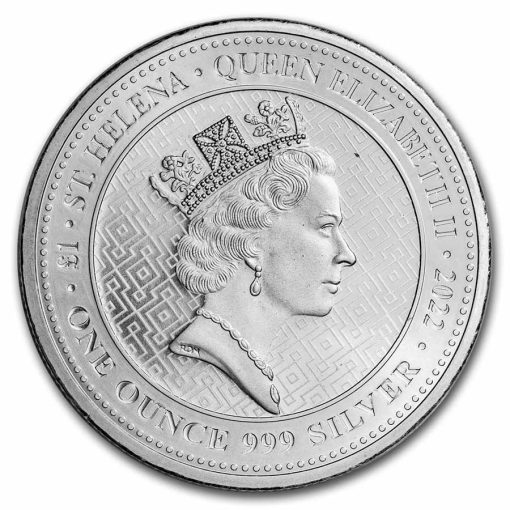 2022年 (新品) セントヘレナ「女王の美徳・真実」純銀 1オンス 銀貨 - 画像 (2)