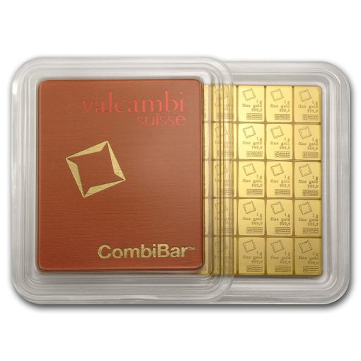 (New) Swiss Valcambi 1 gram 24K Gold Bar CombiBar™ .9999【50 Bars】 - Image 2