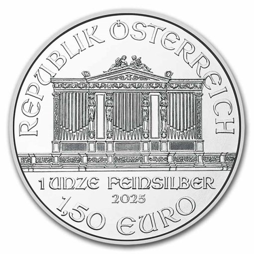 2025年 (新品) オーストリア「ウィーン・フィルハーモニー」純銀 1オンス 銀貨 - 画像 (2)