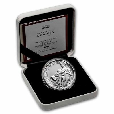 2022 (New) St. Helena Queen's Virtues Charity Silver 1 oz Proof Coin　