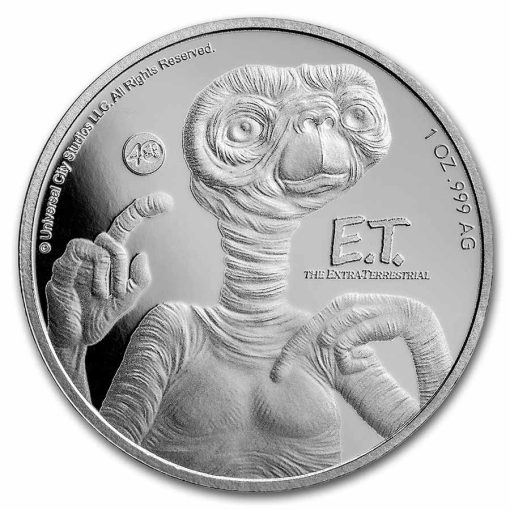 2022年 (新品) ニウエ「E.T. イーティー 40周年」純銀 1オンス 銀貨