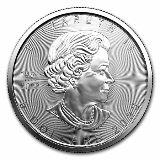 2023 (New) Canada Maple Leaf Final Edition Queen Elizabeth 1 oz Silver Coin - Image 2