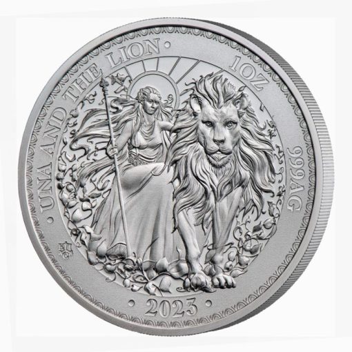 2023年 (新品) セントヘレナ「ウナとライオン」純銀 1オンス 銀貨 - 画像 (3)