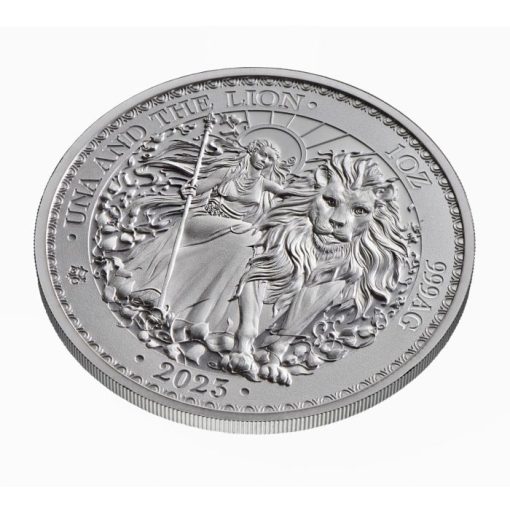 2023年 (新品) セントヘレナ「ウナとライオン」純銀 1オンス 銀貨 - 画像 (4)