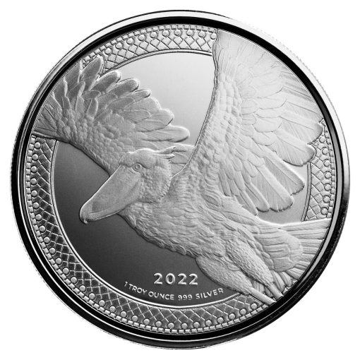 2022年 (新品) コンゴ「ハシビロコウ」純銀 1オンス 銀貨