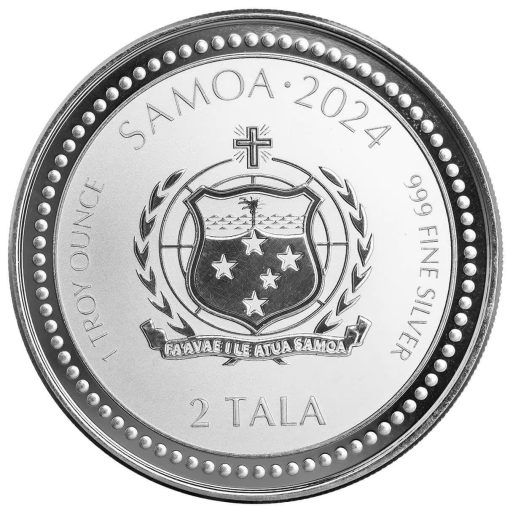 2024 (New) Samoa Year of the Dragon Silver 1 oz Coin - Image 2