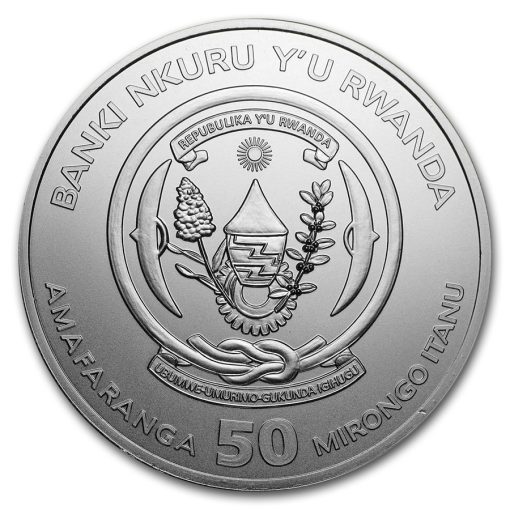 2018 (New) Rwanda African Giraffe Silver 1 oz Coin - Image 2