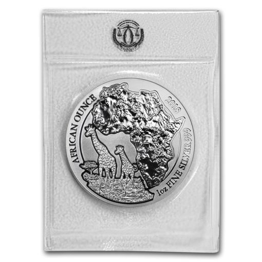 2018 (New) Rwanda African Giraffe Silver 1 oz Coin - Image 3
