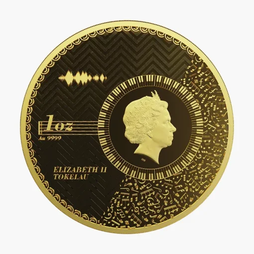 2021年 (新品)トケラウ「ビバット・ヒューマニタス」純金 1オンス 金貨 - 画像 (2)
