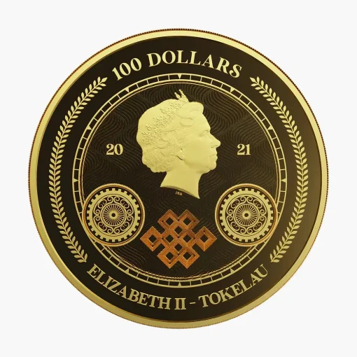2021年 (新品) トケラウ「クロノス」純金 1オンス 金貨 - 画像 (2)