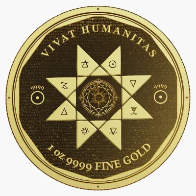 2022 (New) Tokelau Vivat Humanitas Gold 1 oz Coin