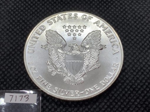 1987年 (新品) アメリカ「イーグル・ウオーキング リバティ」純銀 1オンス 銀貨 #7173 - 画像 (2)