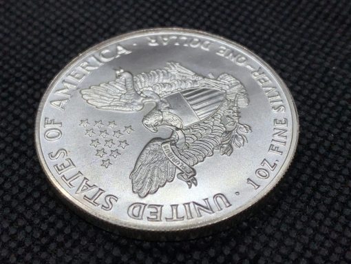 1987年 (新品) アメリカ「イーグル・ウオーキング リバティ」純銀 1オンス 銀貨 #7173 - 画像 (4)