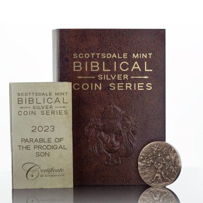 2023 (New) Biblical Series Parable of the Prodigal Son Silver 2 oz Antique Proof Coin