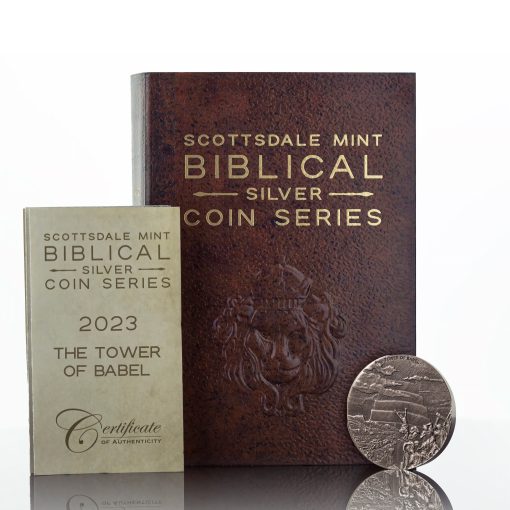 2023 (New) Biblical Series The Tower of Babel Silver 2 oz Antique Proof Coin