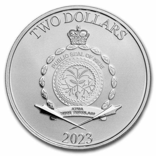2023年 (新品) ニウエ「スターウオーズ・ベイビーヨーダ」純銀 1オンス 銀貨 - 画像 (2)