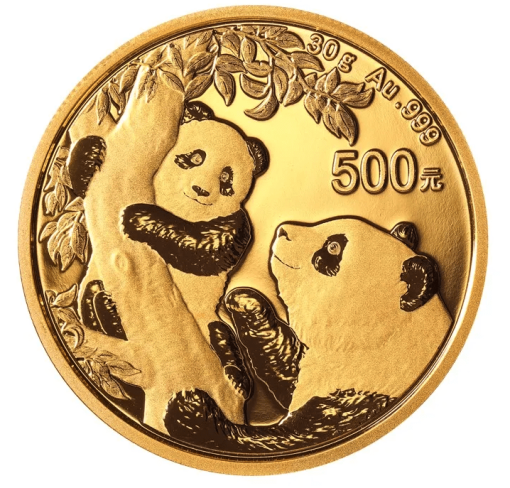 2021年 (新品) 中国「パンダ」純金 30グラム 金貨