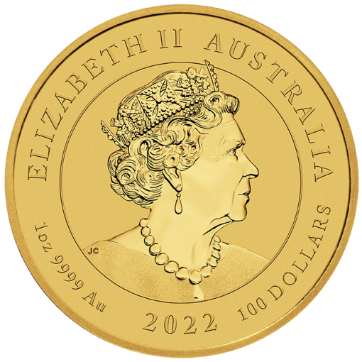 2022年 (新品) オーストラリア「ドラゴン・龍」純金 1オンス 金貨 - 画像 (2)