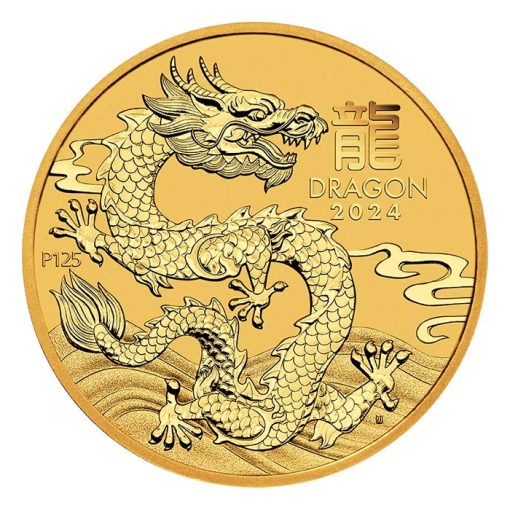 2024 (New) Australia Lunar Dragon Gold 1/2 oz Coin