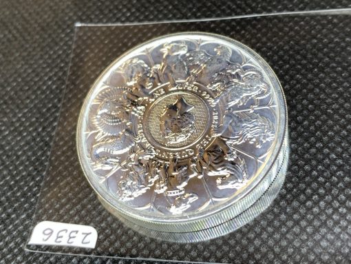 2021年 (新品) イギリス「クィーンズ ビースト・コンプリーター」純銀 2オンス 銀貨 #2336 - 画像 (3)