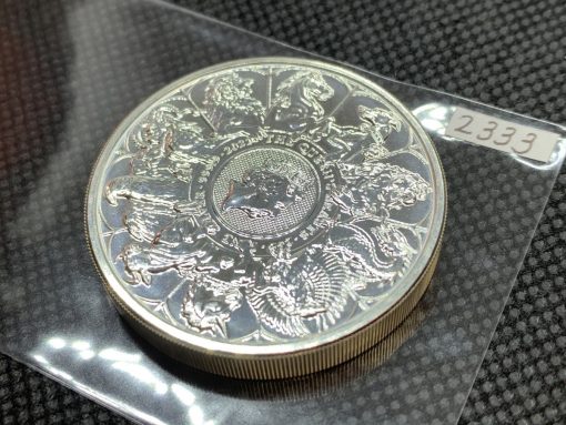 2021年 (新品) イギリス「クィーンズ ビースト・コンプリーター」純銀 2オンス 銀貨 #2333 - 画像 (3)