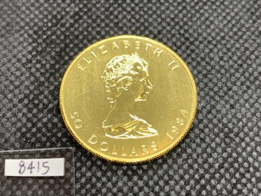 1984年 (新品) カナダ「メイプルリーフ」純金 1オンス 金貨 #8415 - 画像 (2)