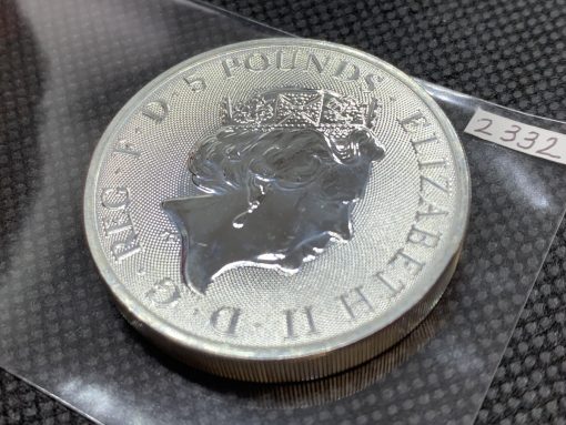 2021年 (新品) イギリス「クィーンズ ビースト・コンプリーター」純銀 2オンス 銀貨 #2332 - 画像 (2)