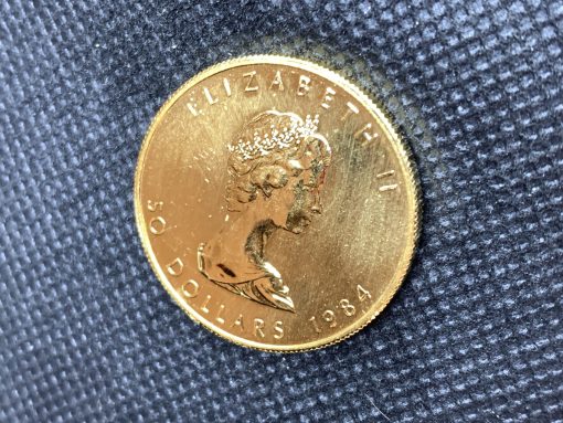 1984年 (新品) カナダ「メイプルリーフ」純金 1オンス 金貨 #8415 - 画像 (4)