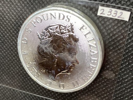 2021年 (新品) イギリス「クィーンズ ビースト・コンプリーター」純銀 2オンス 銀貨 #2332 - 画像 (4)