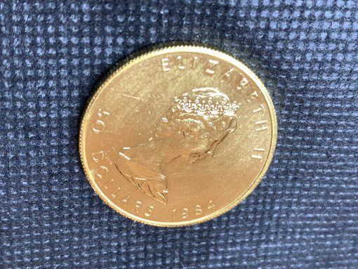 1984年 (新品) カナダ「メイプルリーフ」純金 1オンス 金貨 #8415 - 画像 (6)