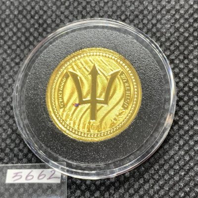 2017 (New) Barbados Trident Gold 1/5oz Coin #5662