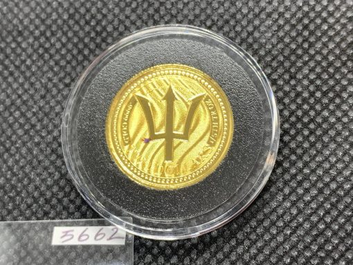 2017 (新品) バルバドス「三つ叉のほこ・トライデント」純金 1/5オンス 金貨 #5662