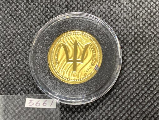 2017 (新品) バルバドス「三つ叉のほこ・トライデント」純金 1/5オンス 金貨 #5661