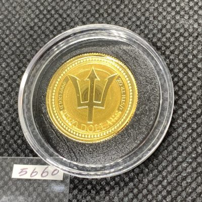 2017 (New) Barbados Trident Gold 1/5oz Coin #5660