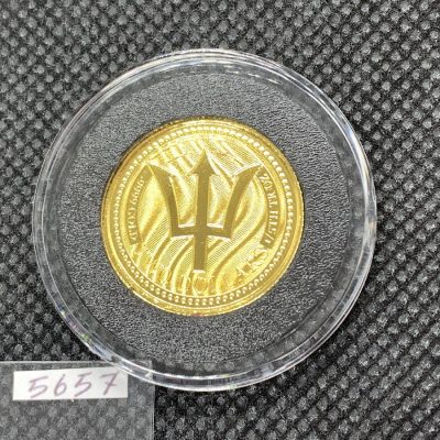 2017 (New) Barbados Trident Gold 1/5oz Coin #5657