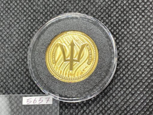 2017 (New) Barbados Trident Gold 1/5oz Coin #5657